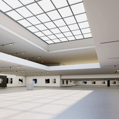 Low Poly Gallery Hall 01