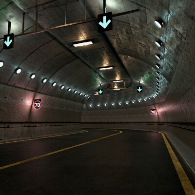 Low Poly Tunnel 01