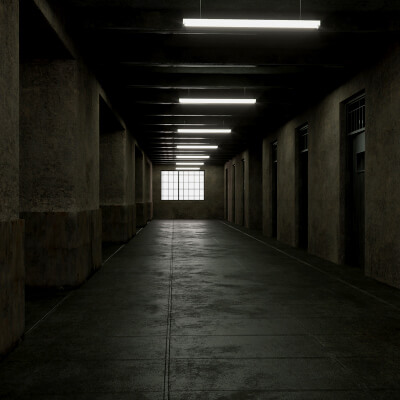 Old Dark Scary Corridor 02