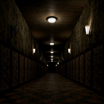 Old Dark Scary Corridor 05