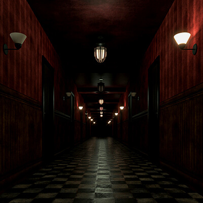 Old Dark Scary Corridor 10