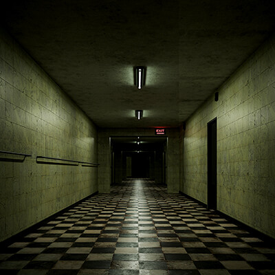 Old Dark Scary Corridor 12