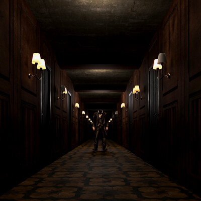 Old Dark Scary Corridor 15