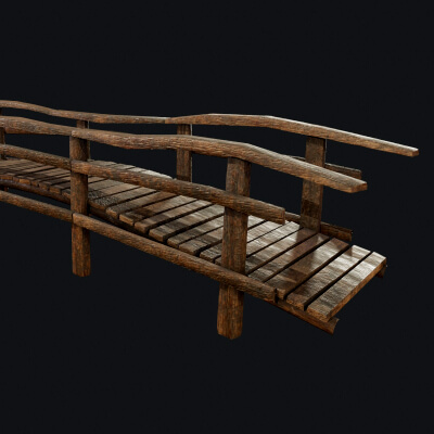 Old Wooden Medival Bridge