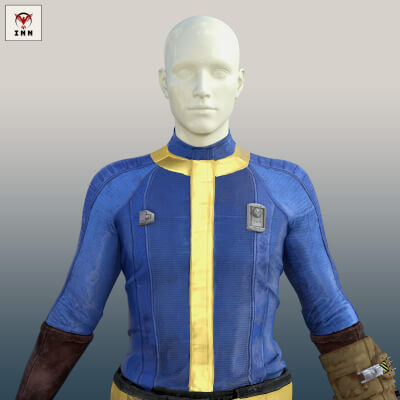 Fallout Vault Suit for Genesis 8 Male/Female &amp Genesis 9 by INN