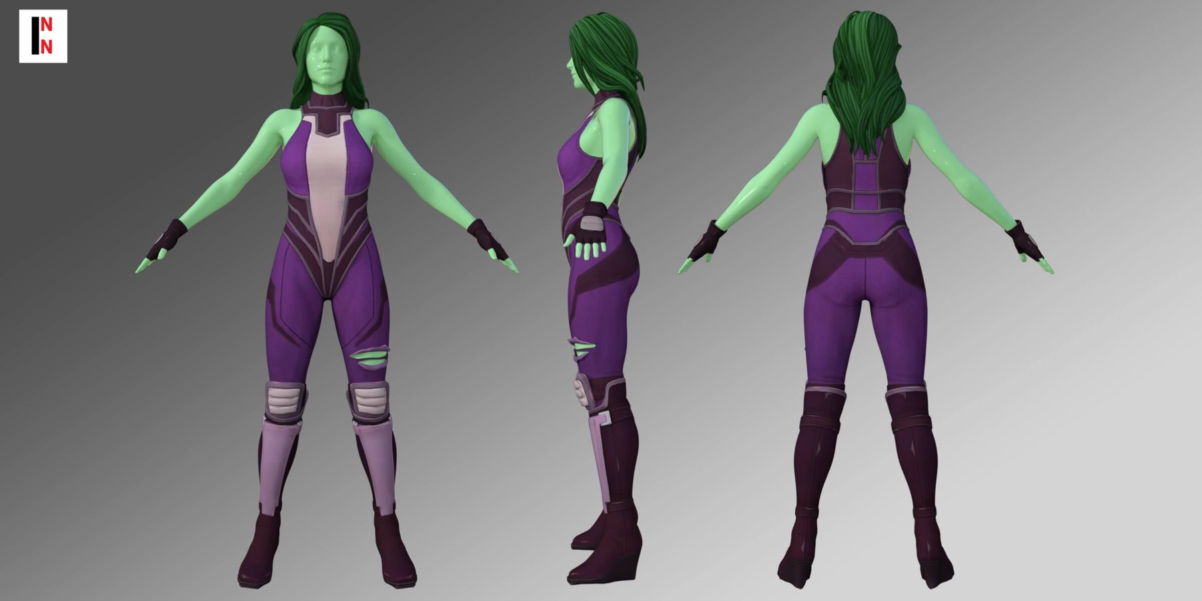 Fortnite SheHulk Outfit For Genesis 8 Female Free Daz Content by INN