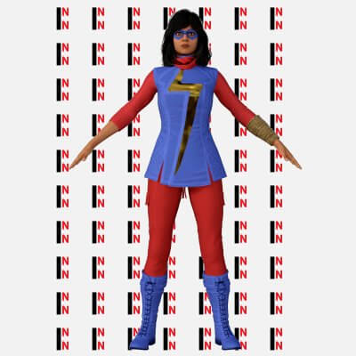 Ms. Marvel Outfit For Genesis 8 Female