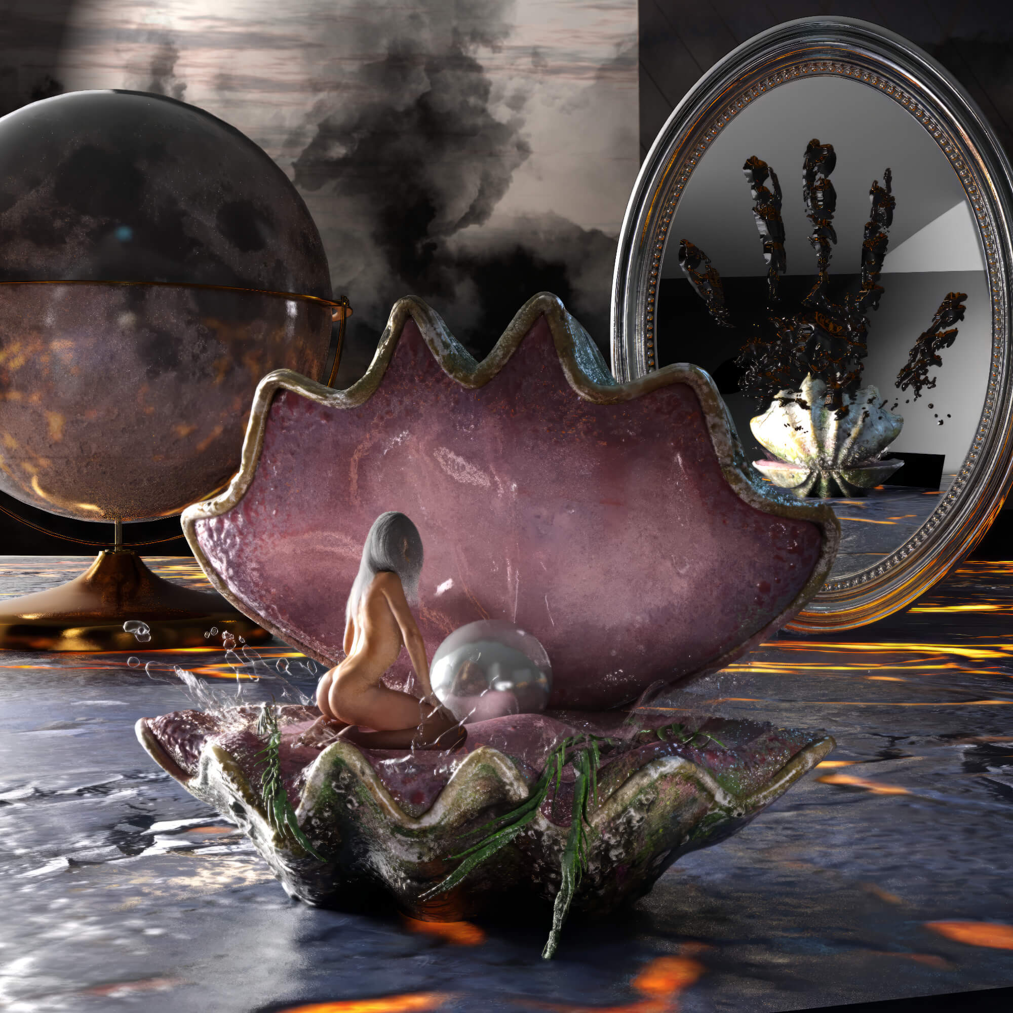 Echoes from Unseen Dimensions 3D Render, Digital Art by InoxSan
