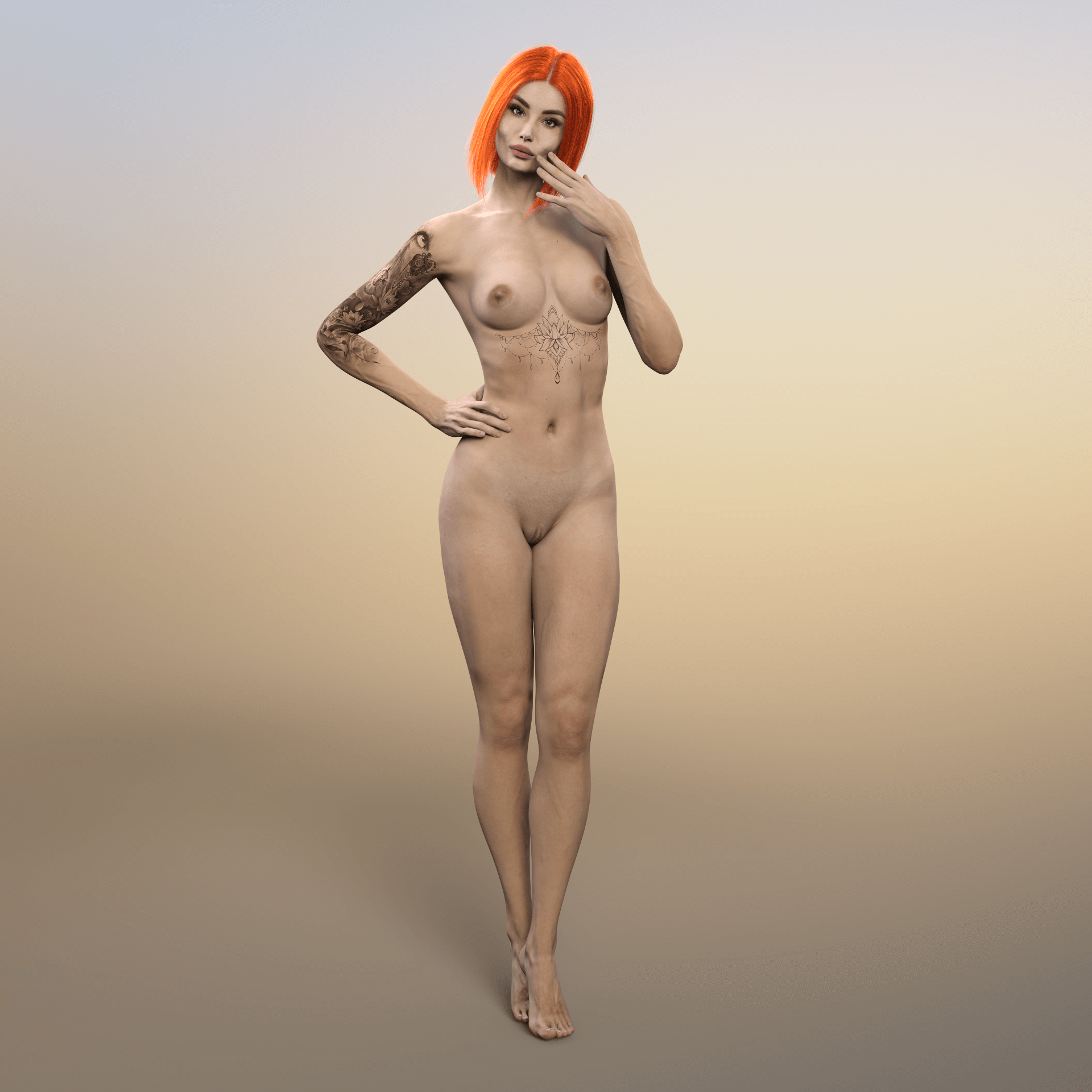 Porno Star 4 3D Render, Digital Art by intenzo