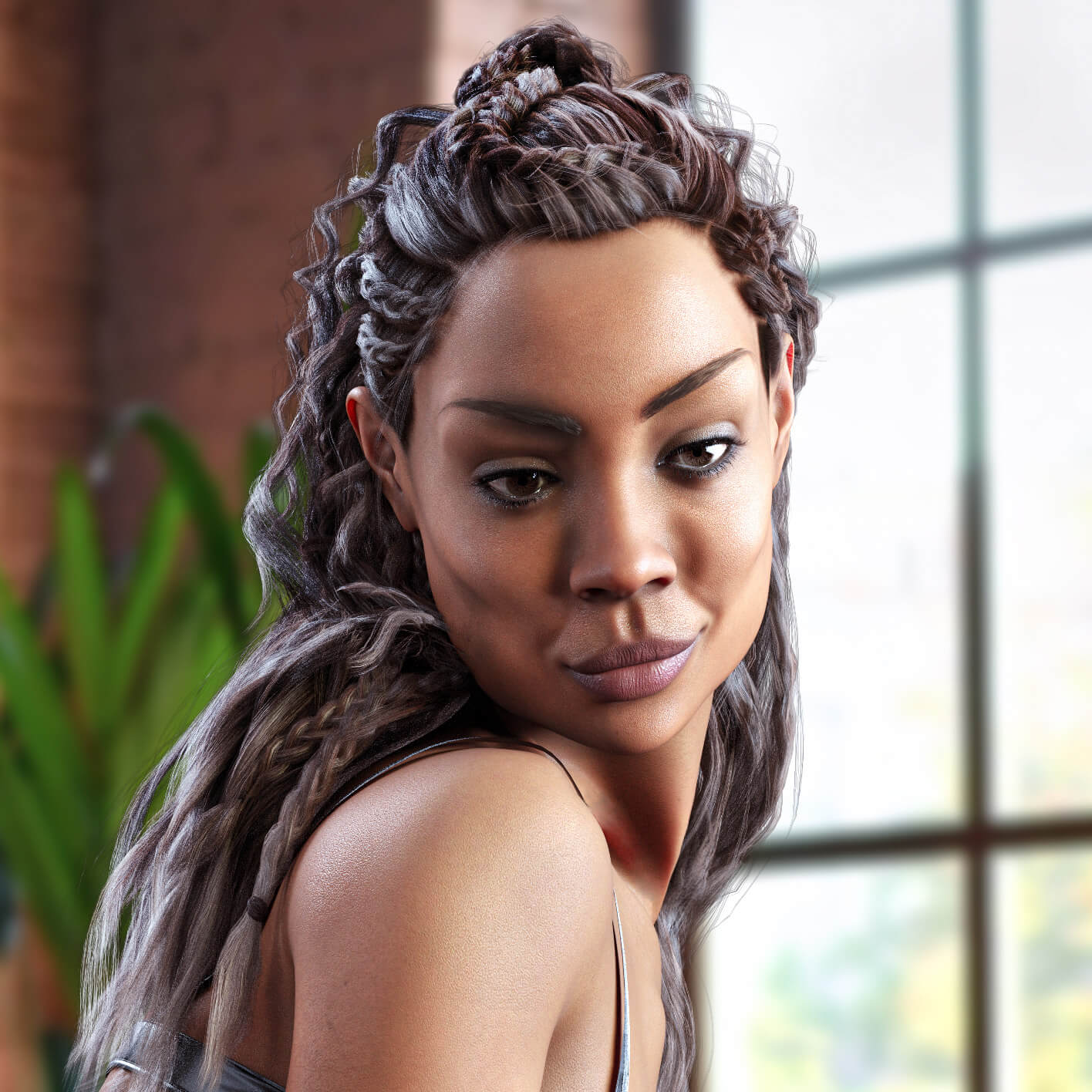 What do you think she's thinking? 3D Render RenderHub Gallery