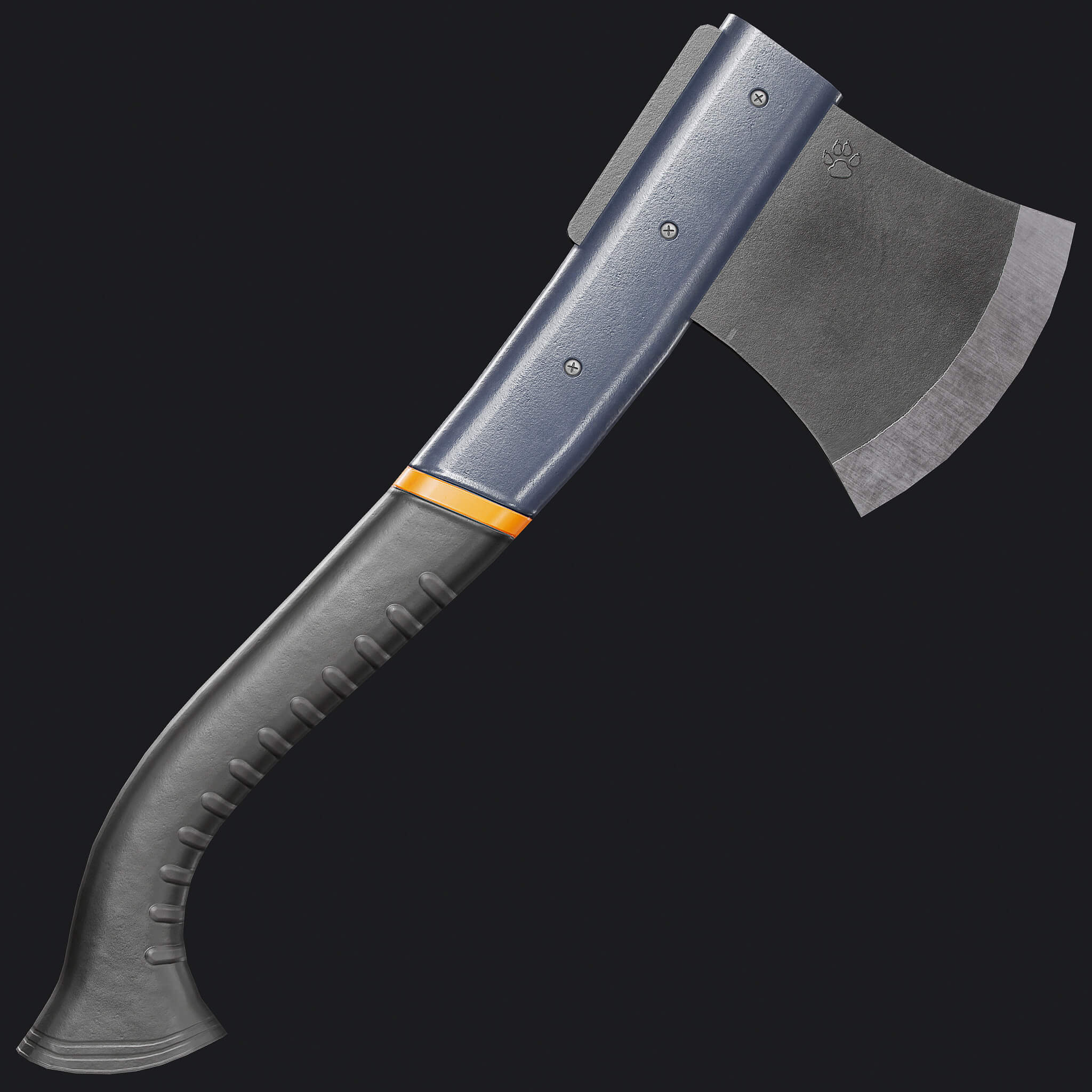 Camping Axe Tool 3D Model by iQuon