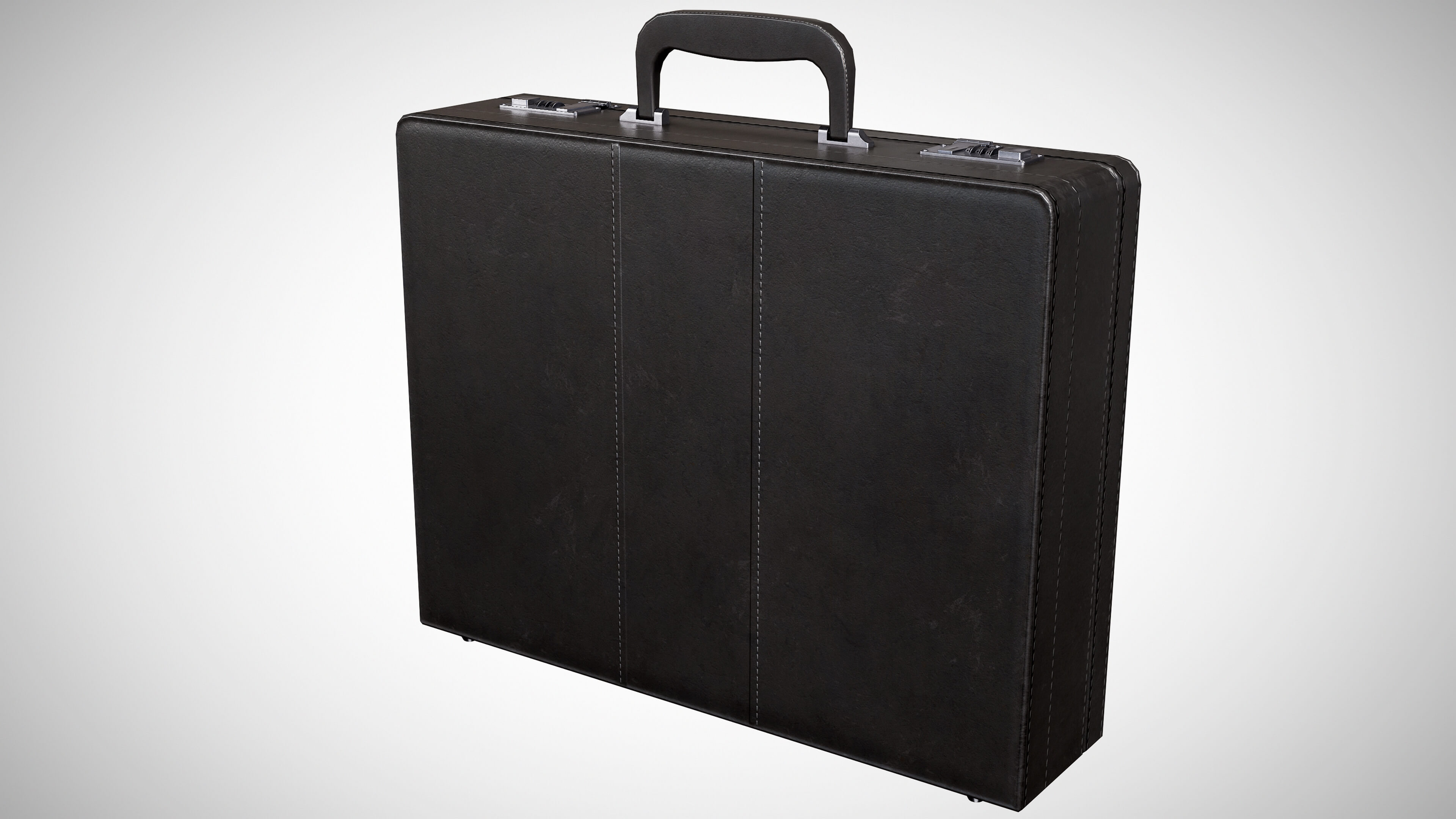 Office Leather Briefcase 3D Model by iQuon