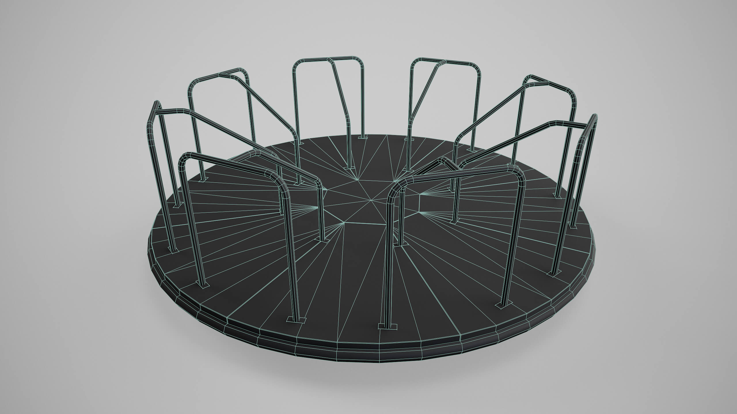 Painted Playground Carousel 2 - 3D Model by iQuon