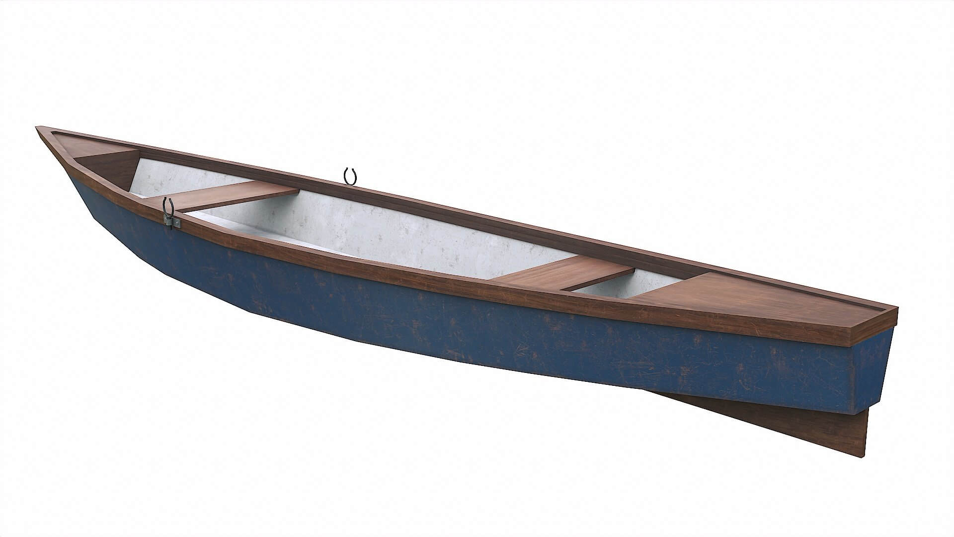 Painted Wooden Boat V6 3D Model by iQuon
