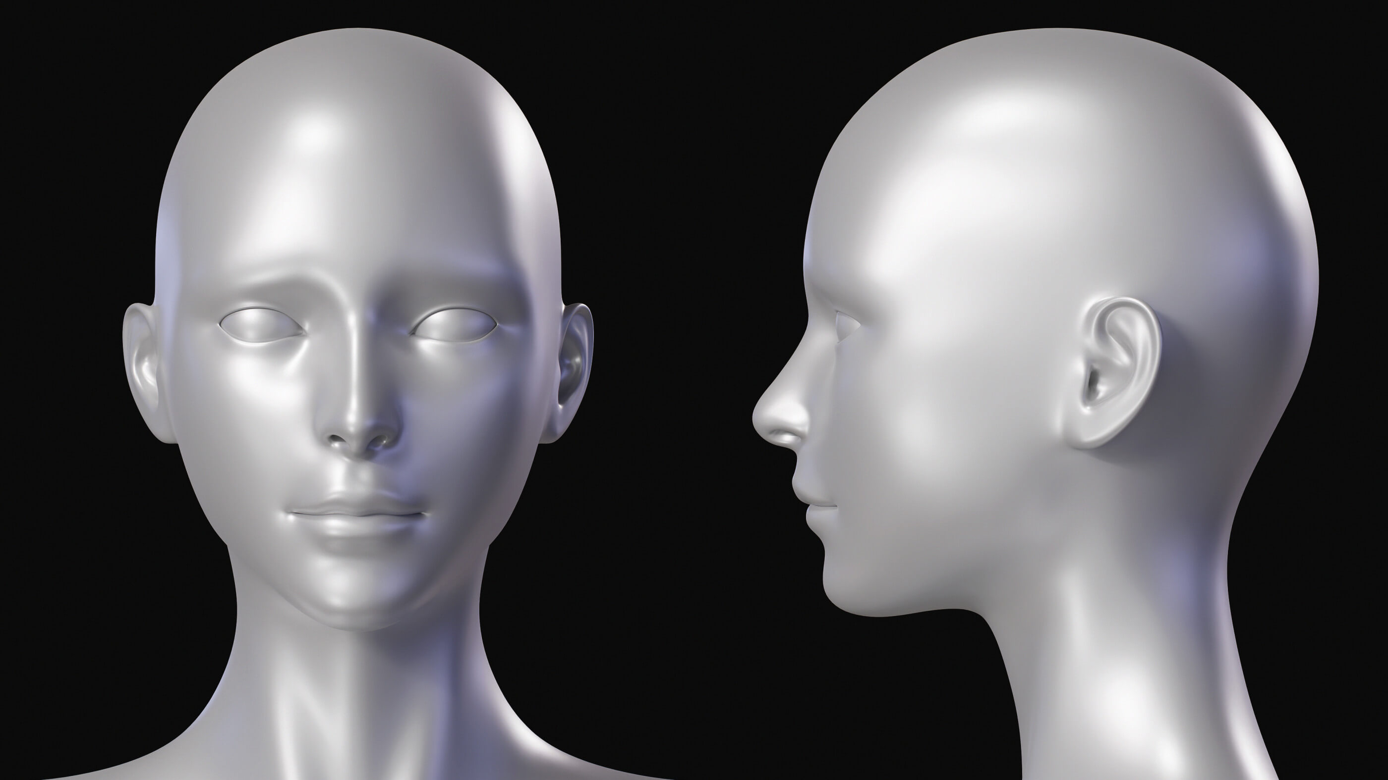 Body Base Mesh Set 3D Model by iQuon