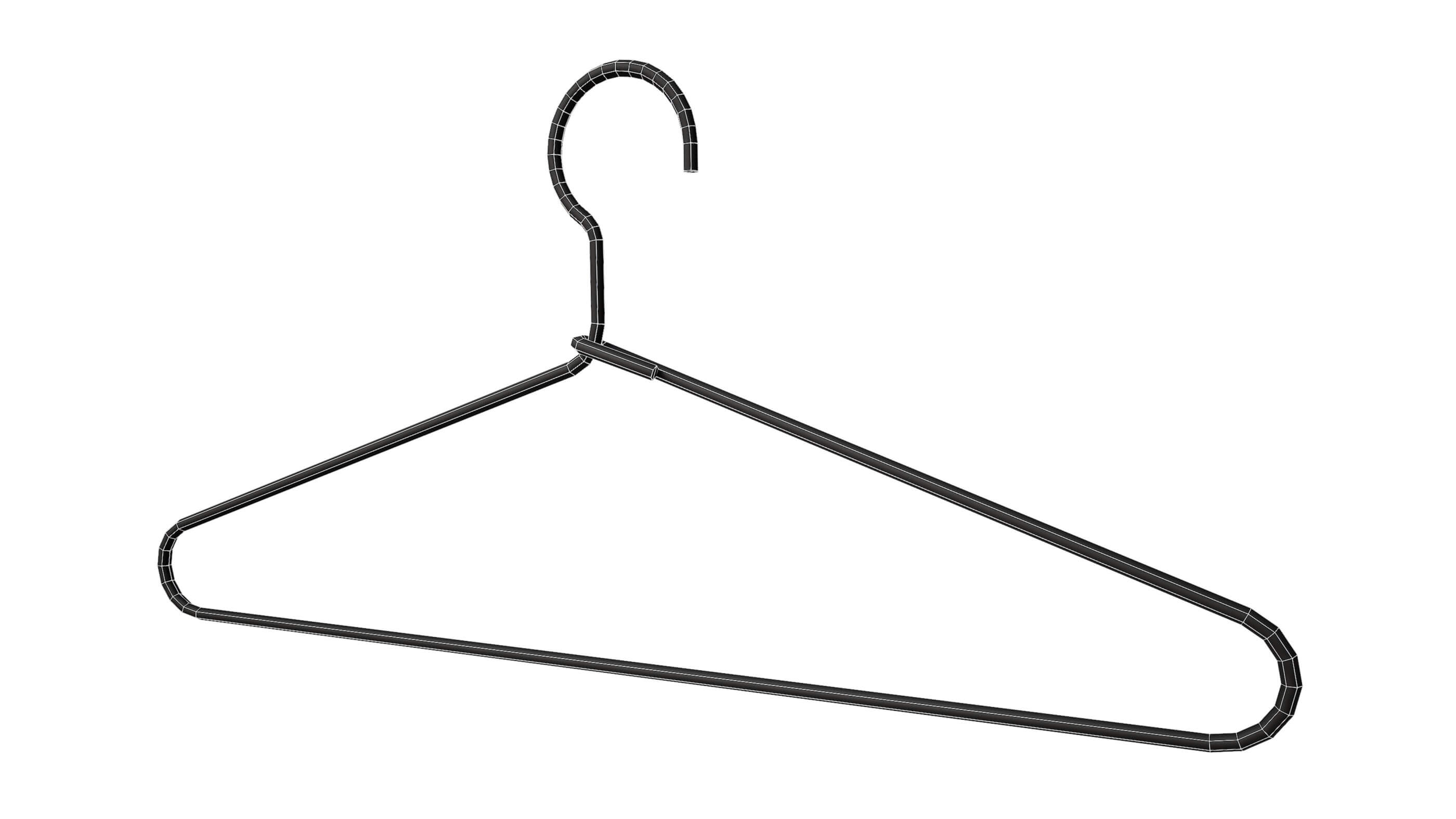 Set of 5 Cloth Hangers Free 3D Model by iQuon
