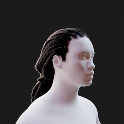 Dreadlocs Low Ponytail