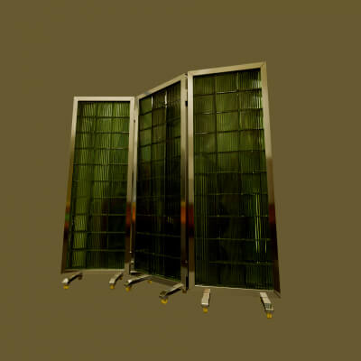 Silver and Glass Room Divider