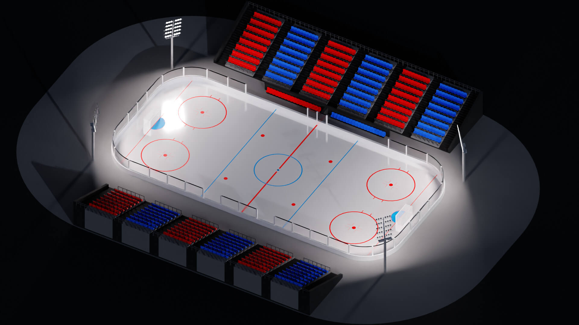 Hockey Arena 3D Model by IzIBrizi