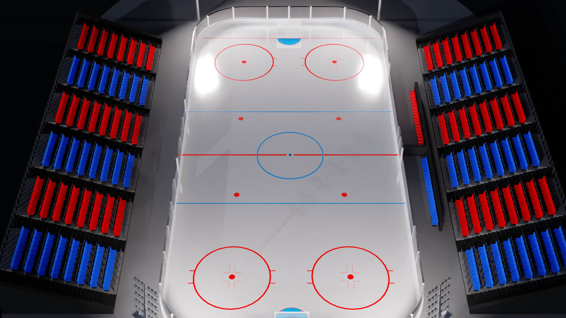 Hockey Arena 3D Model by IzIBrizi