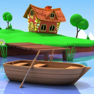 Cartoon Pond