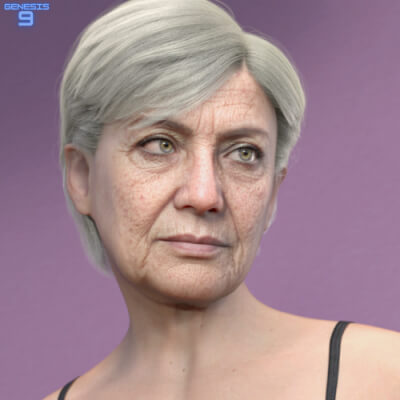 Alma Realistic Grandma for Genesis 9