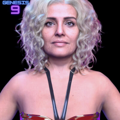 Olivia Old Age Female Character for Genesis 9 by jaharanarani