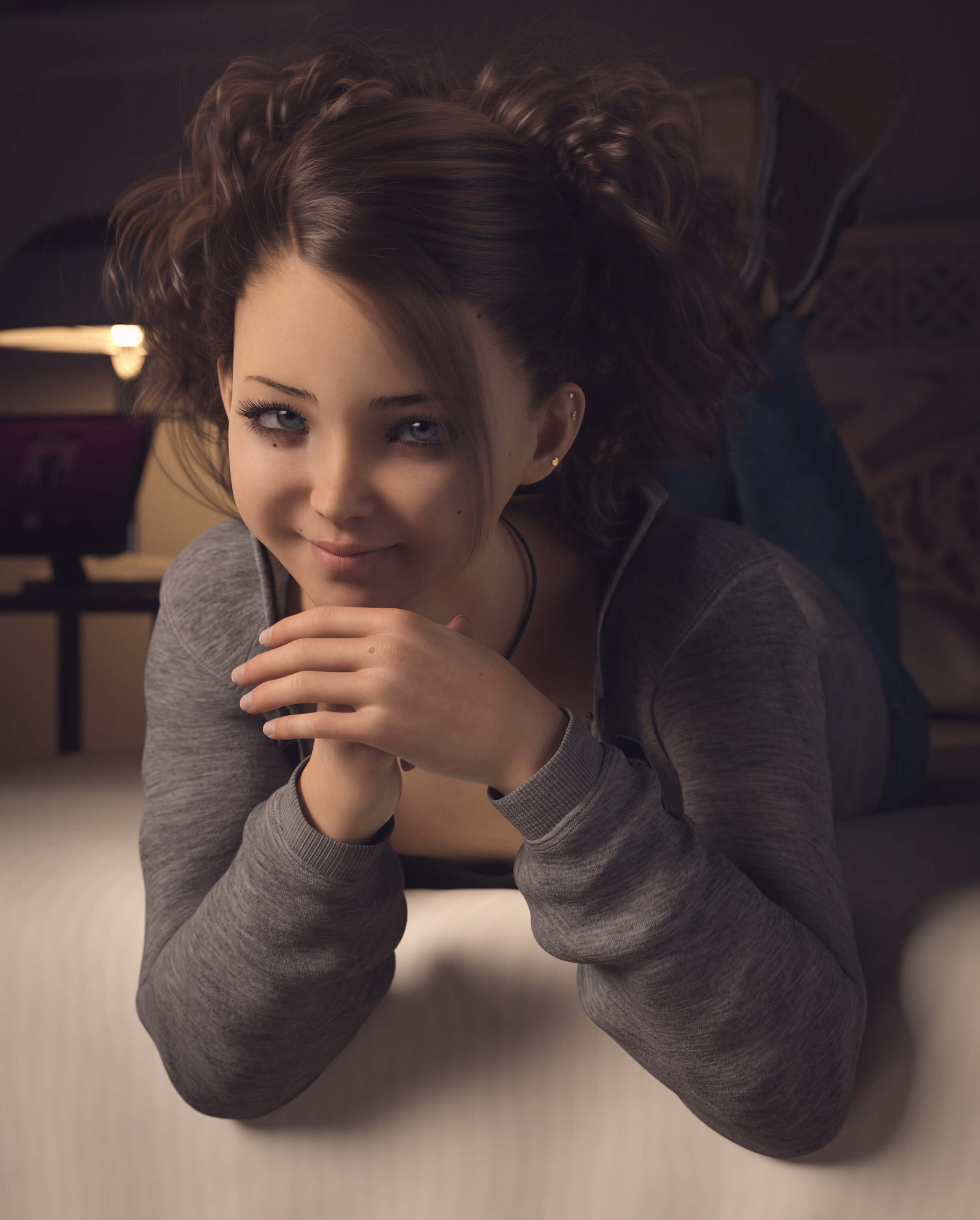 Alice teen portraits 3D Render, Digital Art by jakonoid