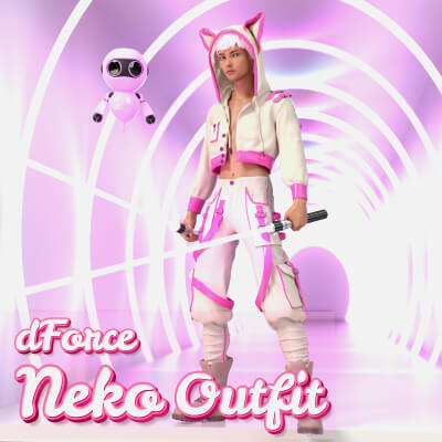 dForce Neko Outfit for Genesis 8 Male