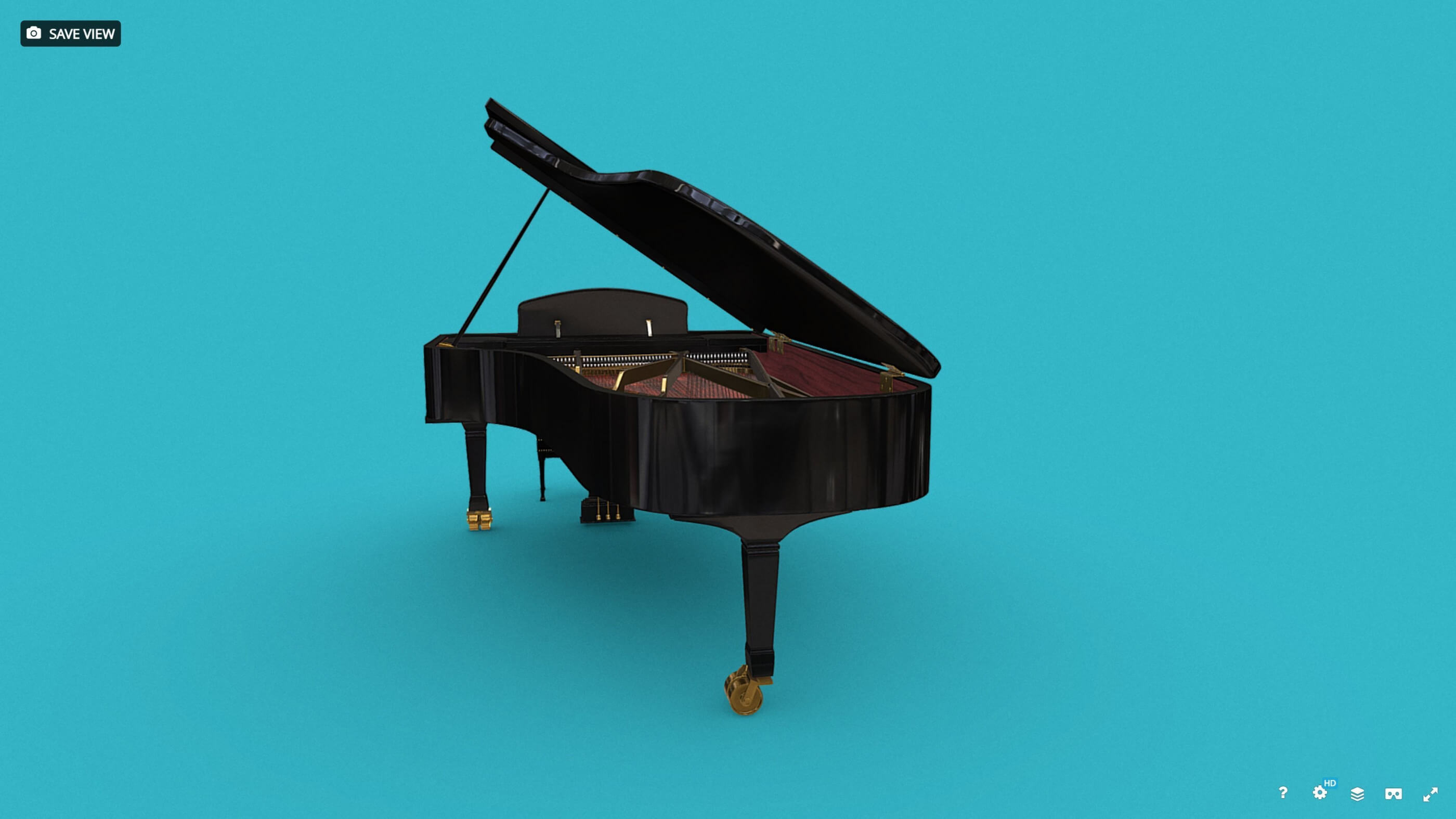 Grand Piano Steinway & Sons 3D Model by Jan Vancik