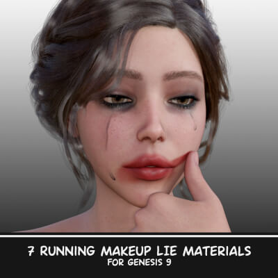 7 Running Makeup LIE Materials for Genesis 9 by janey