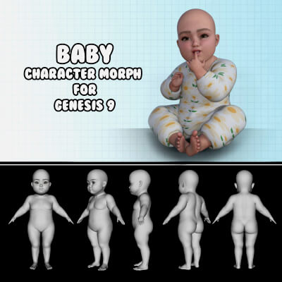 Baby Character Morph for Genesis 9 by janey