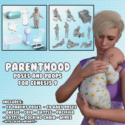 Parenthood Props and Poses for Genesis 9 by janey