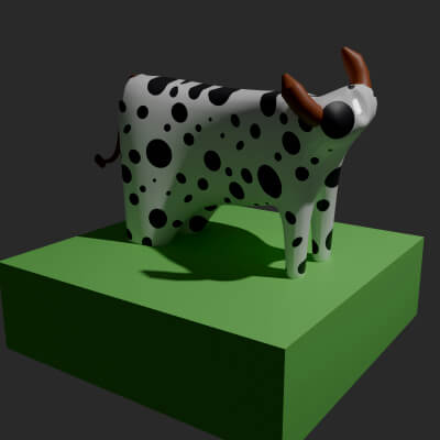 Alien Cow with a Glowing Eye