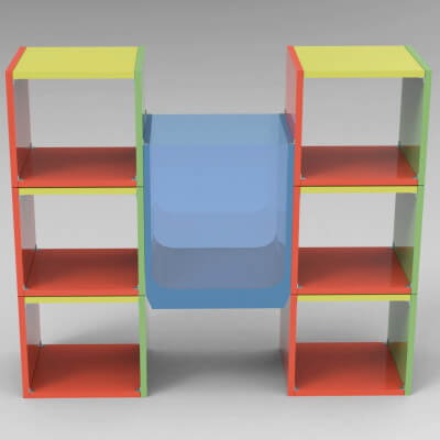 Bookshelves and Container