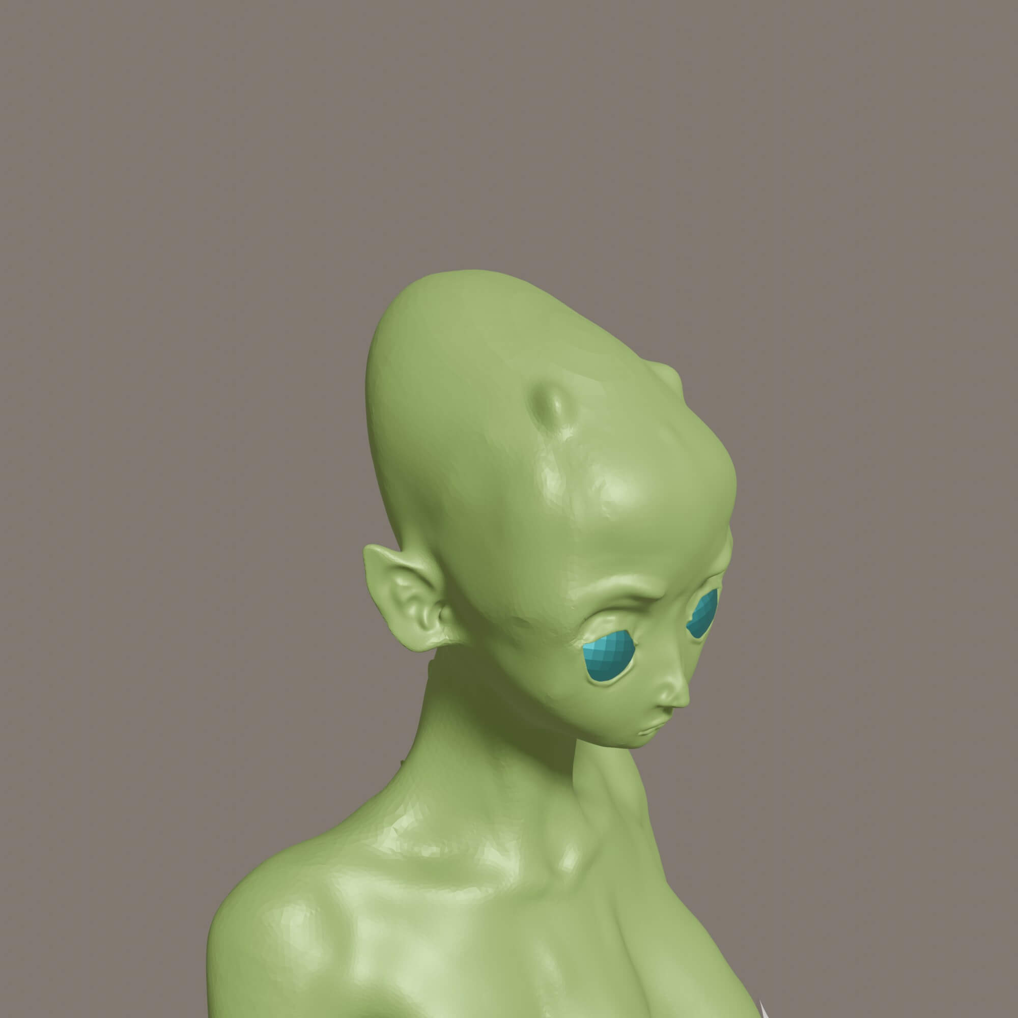 Female Alien Character - 3D Model by japanzanuda