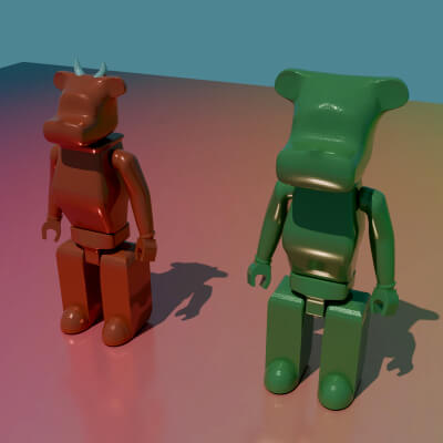 Imitation of Bearbrick or Animal Plastic Toys