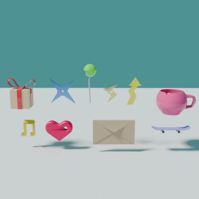 Set of 3D Icons and 3D Symbols