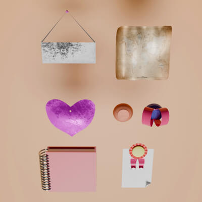 Set of Office Items and Stationery