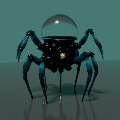 Spider Robot with Glass Tower