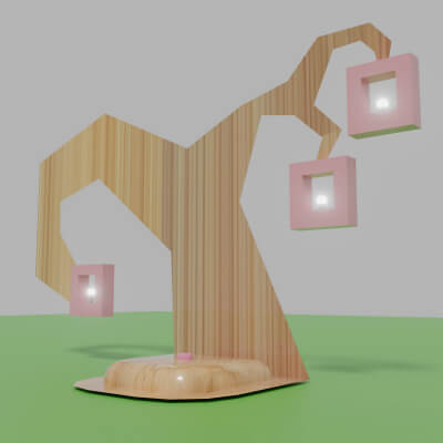 Table Lamp in the Shape of a Tree