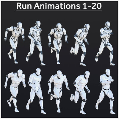 Run Animations 1-20 Animation/MoCap by jasirkt