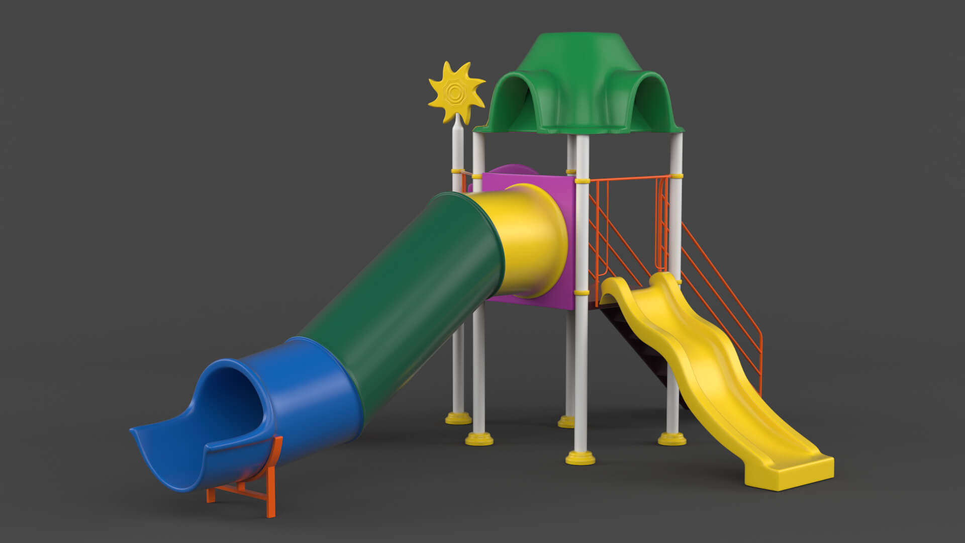 Children Slide Playground - 3D Model by Javidan