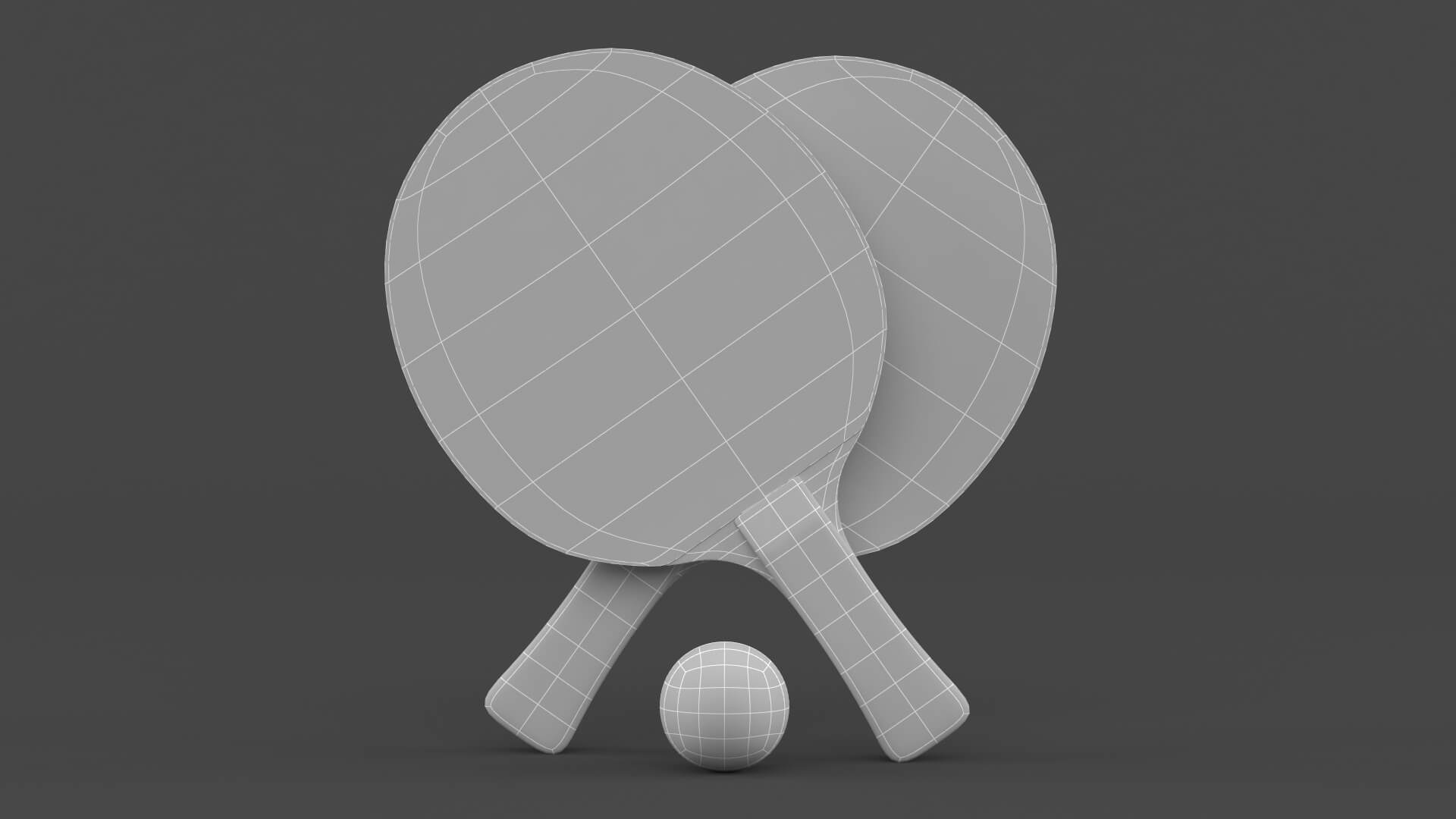 Tt Racket Shape 3d Table Tennis Rackets - 3D Model by Javidan