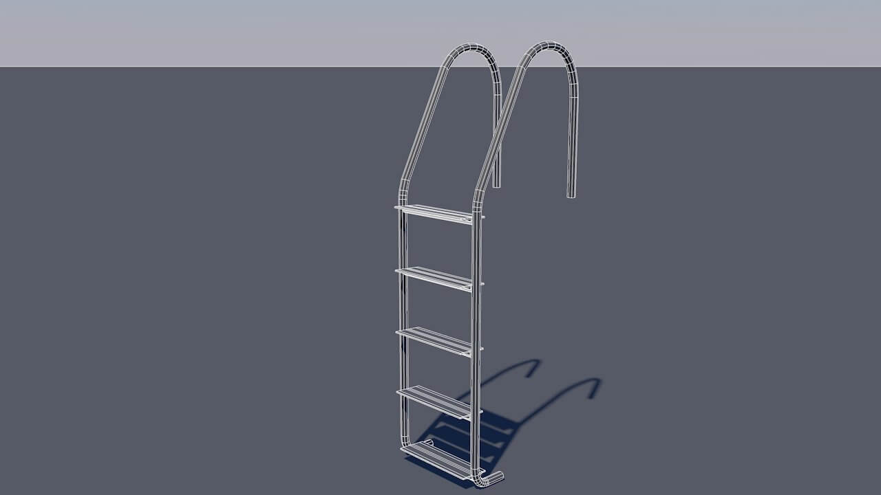 Swimming Pool Ladder - 3D Model by jd94