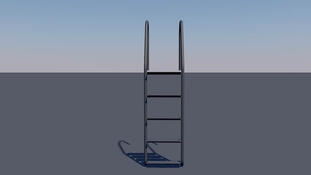 Swimming Pool Ladder - 3D Model by jd94