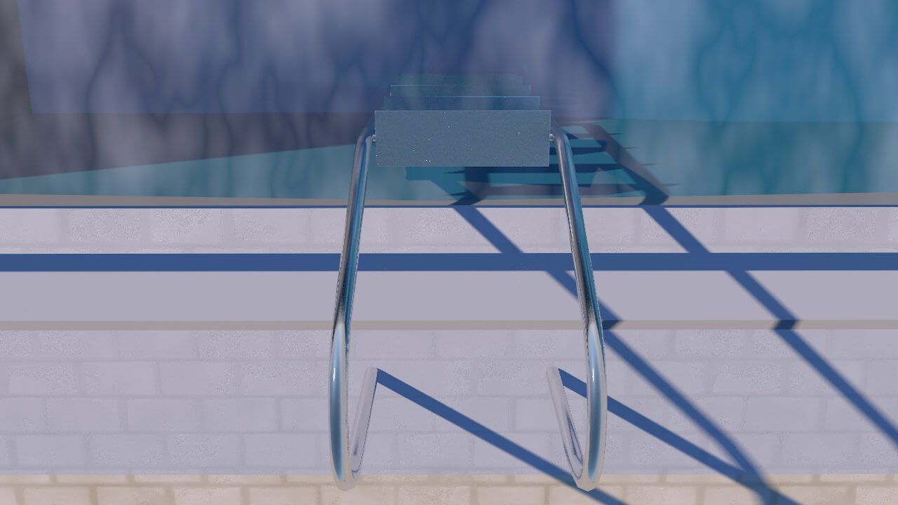 Swimming Pool Ladder - 3D Model by jd94