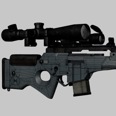 AWM Sniper Rifle – High-Quality Realistic 3D Model by Jerry10