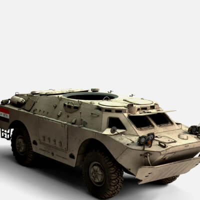 GAZ BRDM-2 Armored Vehicle Fully Rigged Game 3D Model by Jerry10
