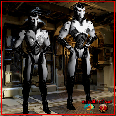 Cyborg Standalone Character for DAZ3D Poser 11